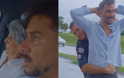 Júlio Rocha grava cena de assalto e acaba surpreendido por abordagem da Guarda Municipal