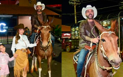 Edson, da dupla com Hudson, ganha mula avaliada em R$100 mil da esposa