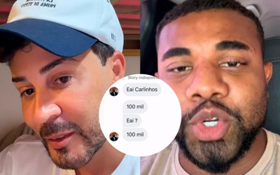 Carlinhos Maia divulga prints de Davi cobrando R$ 300 mil para perder luta contra Rico